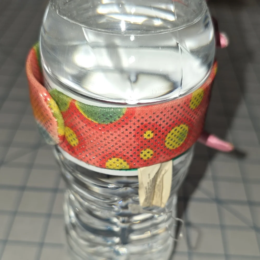 Sparkly Gecko Slap Bracelet 2010 Pink Green Yellow Silver, Poof Slinky Preloved‎